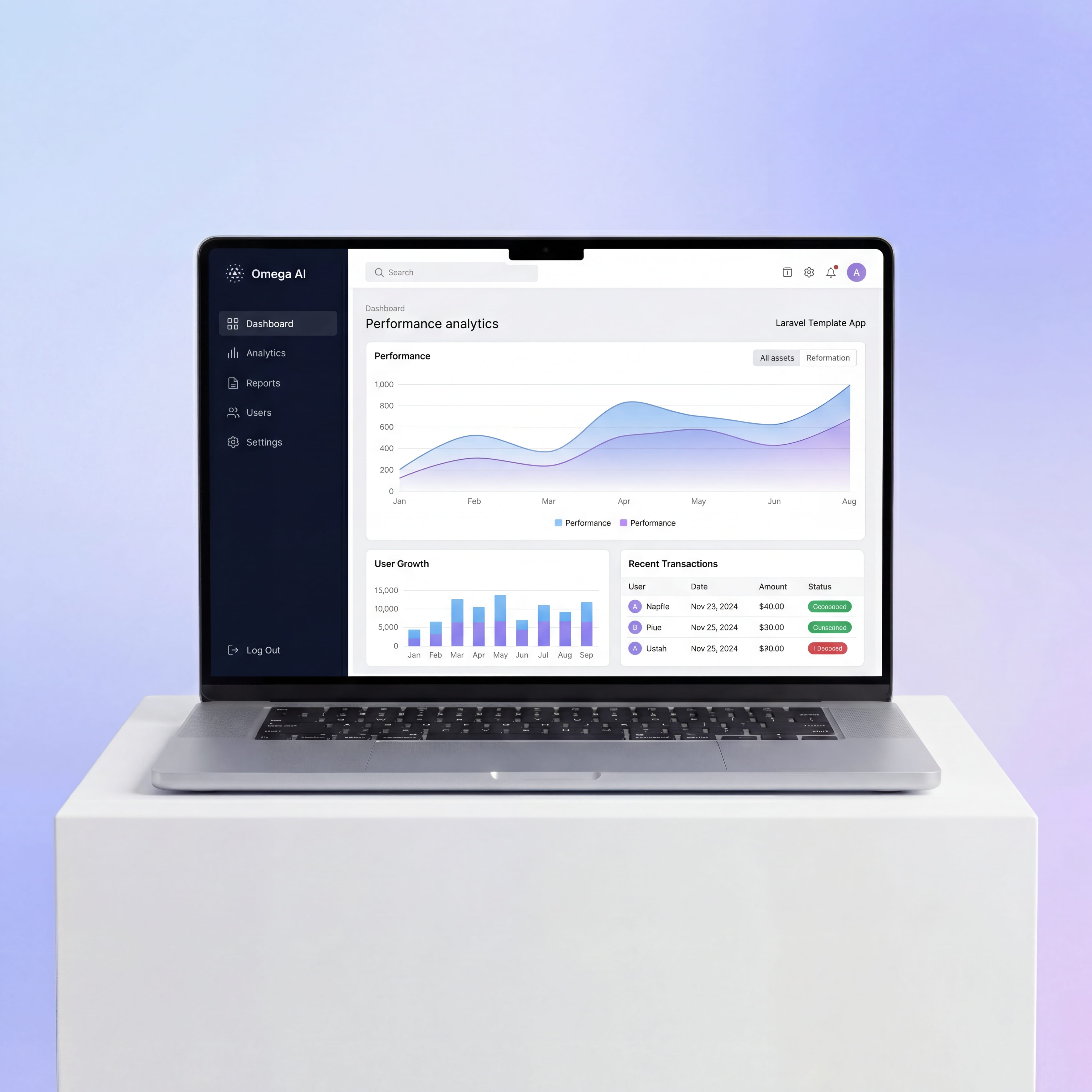 Laravel Template App – Clean & Modern Web Application Starter